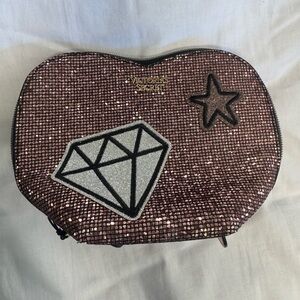 Victoria's Secret Glittery Pink Cosmetic Bag